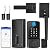 POWIFY Keyless Entry Door Lock with Handle, APP Control Smart Front Lock Set, Keypad Door Lock with Handle, Keypad Deadbolt Auto Lock, Easy to Install, Bluetooth, Black