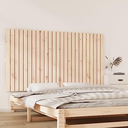 Genérico Cabecero de Cama de Pared Madera Maciza de Pino 159,5x3x90 cm Mobiliario,Camas y Accesorios,Cabeceros y pies de Cama Marrón 29,61kg