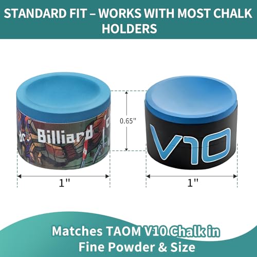 Pool Cue Chalk 2 Pack, Premium Round Pool Stick Chalk Billiard Table Accessories for Professional Tournament, Clubs, Bars, Home (Outstanding Performance, Reduce Miscue, Durable)- Blue - Image 6