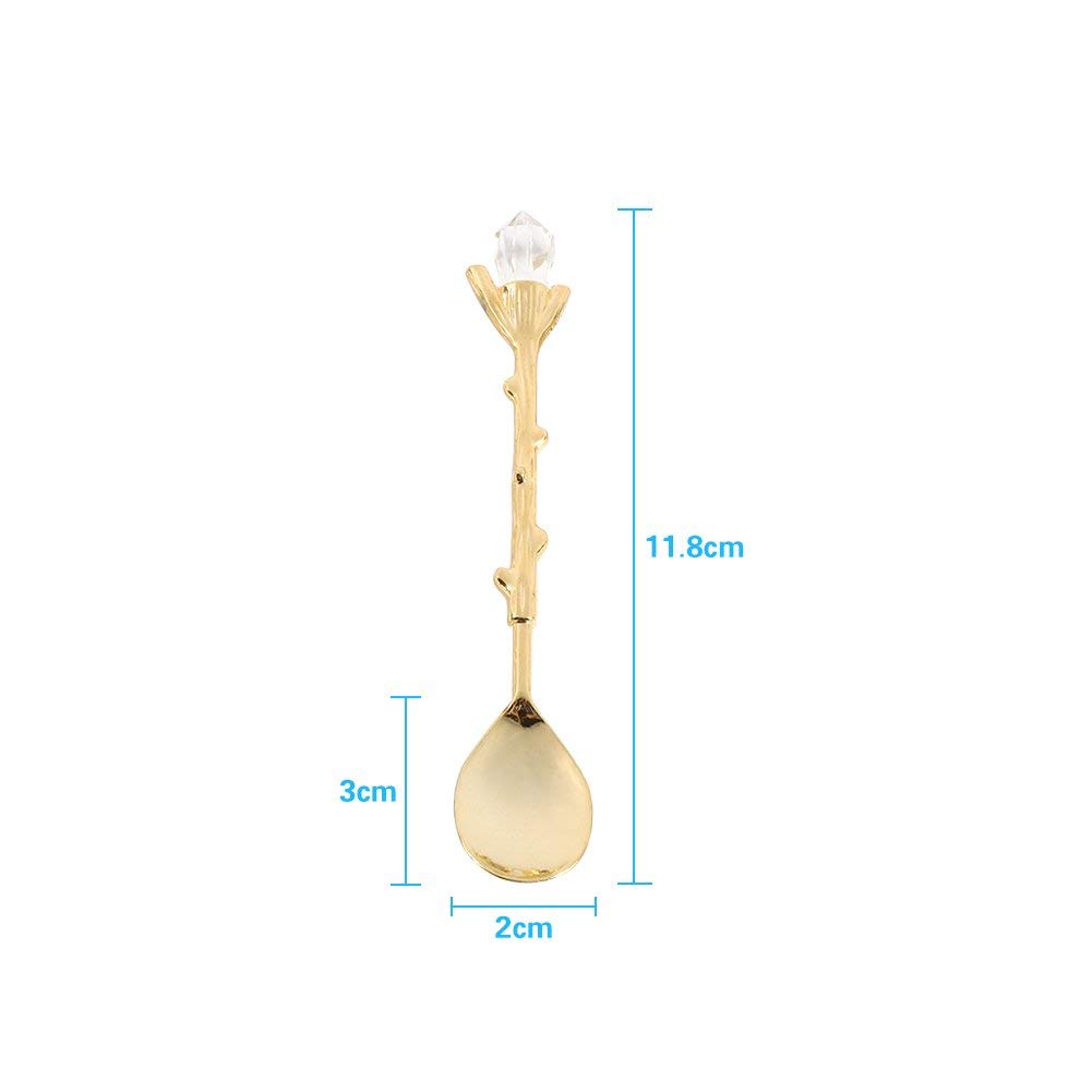 Fdit 6 Pièces Couverts Vintage - Cuillères Dessert, Café, Thé, Glace Et Fourchette Style Royal Métal Sculpté
