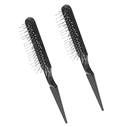 IWOWHERO 2piezas Peine De Peluquería Cepillo De Acero Para Cardar El Cabello Desenredarlo y Teñirlo Para Salones De