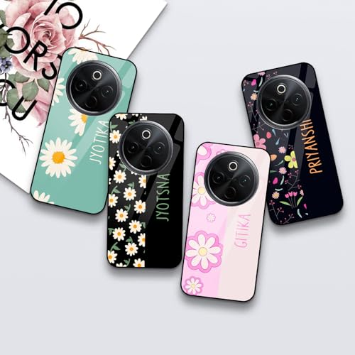 Image of COLORflow Back Cover Compatible with Vivo T4 5G / Y300 Pro 5G / iQOO Z10 5G | Floral Names Color Customized | Shockproof TPU Bumper with Camera Protection Back Cover