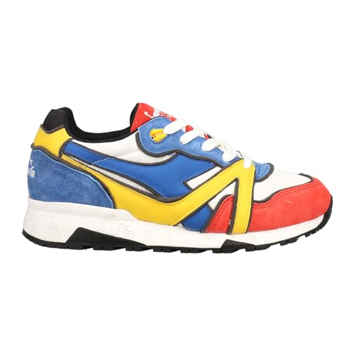 Diadora Mens N9000 Dessau Lace Up Sneakers Shoes Casual - Blue, Orange, Yellow