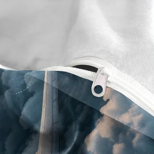 Linge de lit avion en microfibre 220x240 pour chambre moderne - 8
