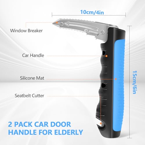 Image of Kaiedos Car Door Handle for Elderly, 3-in-1 Car Handle Assist for Seniors, Portable Auto Cane Vehicle Support Handle, 500 lbs Capacity, Non-Slip Door Assist Bar
