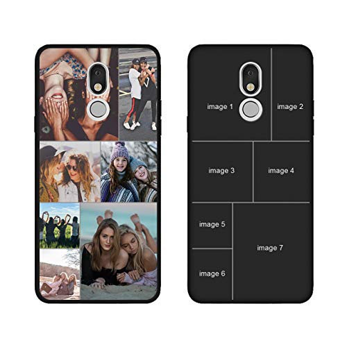 WOWTIFY Custom Phone Case for LG Stylo 5, Personalized Multi-Picture Collage Photos Phone Cases,Customized Pictures Name Phone Cover for Birthday Xmas Valentines Her and Him,Uartify Black Phone Case