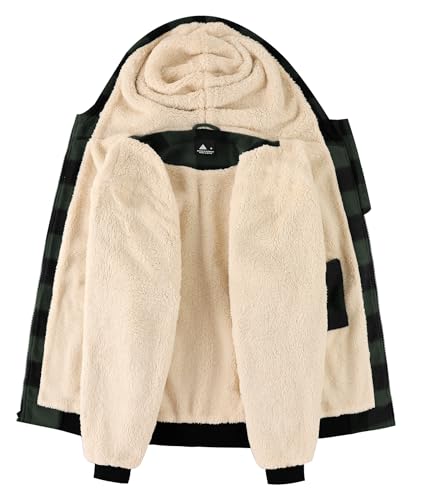 Image of onedog Mens Zip Up Hoodies Fleece Sherpa Lined Sweatshirt Winter Warm Jacket