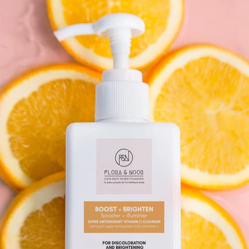 Flora & Noor Boost & Brighten Vitamin C Cleanser | Anti-Aging Facial Cleansing Reduces Wrinkles | Gentle Cleanser For Acne And Pores | All Skin Types #TOP2