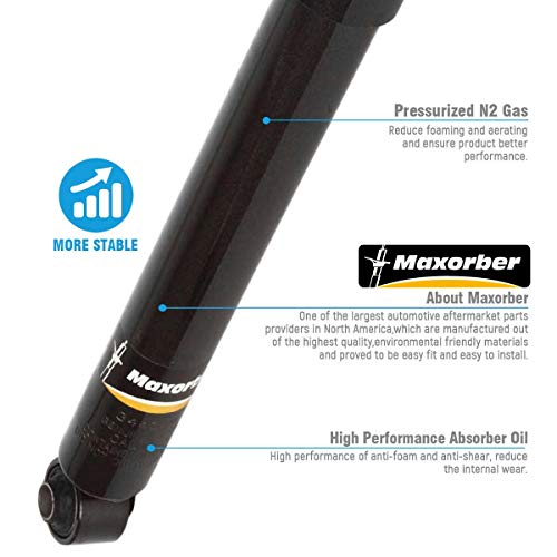 Maxorber Rear Set Shocks Struts Absorber Compatible With Suburban 1500 2500 Silverado 3500 Avalanche Tahoe, Yukon Sierra 350 2000-2009, 34692 34694 #TOP2