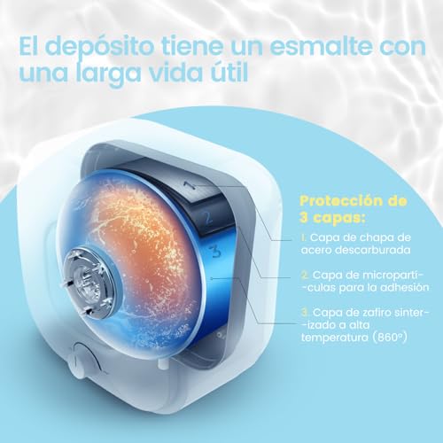 COMFEE ' D15-20VEU(W)-FR Calentador de agua eléctrico 15 Debajo del fregadero, con depósito de agua - Ligero, compacto y fácil de instalar - ideal para una familia pequeña [Clase energética B] - imagen 4
