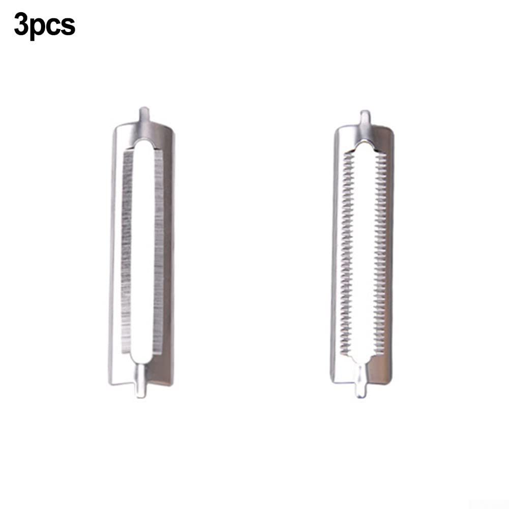 3 stuks reservemesjes dunschiller reservemessen voor dubbele dunschillers en enkele schillers, aspergeschiller, platte opening dunschiller professionele schiller 3 stuks reservemesjes dunschiller reservemessen voor dubbele dunschillers en enkele schillers, aspergeschiller, platte opening dunschiller professionele schiller