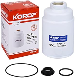 KOROP 6.6 Duramax Fuel Filter Replaces# TP3018 Fits for 2001-2016 Chevy Silverado & GMC Sierra ,for 2012-2016 Express & Savana, 6.6L Duramax Diesel Engine