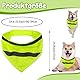 Reflektierendes Hundehalstuch, Verstellbarer Dreieckstuch für Haustiere, Sicherheit bei Nacht für Katzen und Hunde, Sicherheit Reflektierende Lätzchen, Kopftücher Hund Bandanas(L Fluorescent Grün)