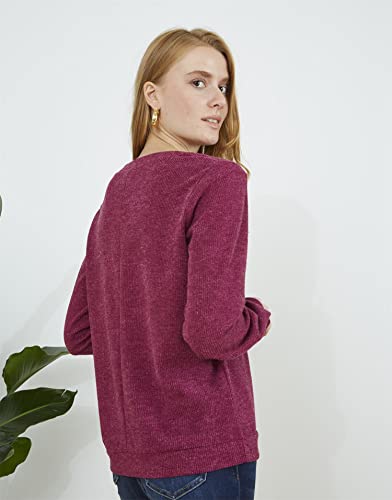Pull épais en maille avec coupe cousue droite et longueur standard unie - 2