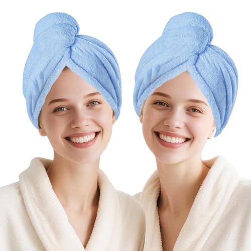 AGKXHDEC Microfiber Hair Drying Towel Wrap,Hair Turbans Towel for Wet Hair
