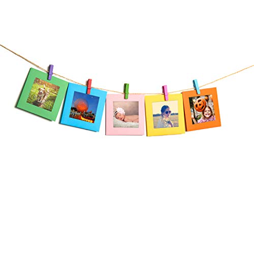 Image of Fujifilm instax Square Instant Film + Hanging Photo Frames for Square Film Assorted Colors - Deluxe Accessory Bundle (20 Exposures)