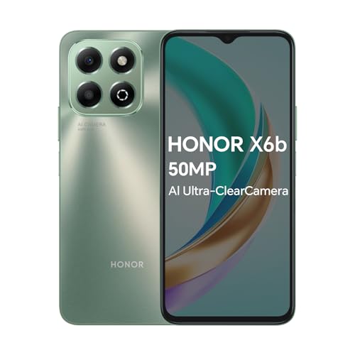 HONOR X6b 4G Smartphone 4Go 128Go, 6.56&Prime; 90Hz TFTLCD, 5200mAh Batterie, 50MP Appareil Photo Principal, Android 14, Dual Sim, NFC, Vert