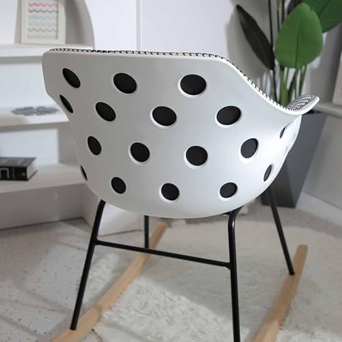 ERoomQ Glider Rocking Chair for Nursery Living Room, Bedroom, Upholstered Rocker Chair with Padded Seat and Backrest Home, Garden, Houndstooth Rocking Chair - Thumbnail 5