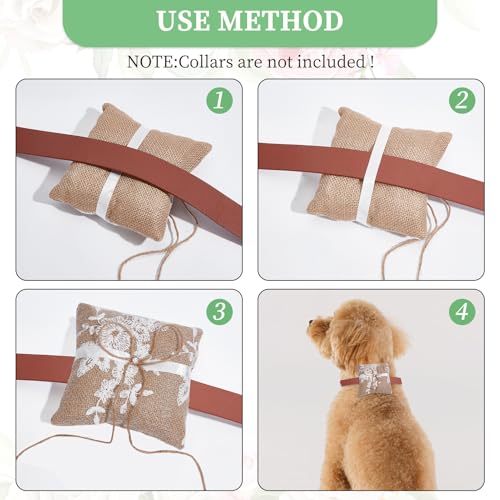 NICENEEDED Ringkissenhalter Für Hochzeit Mit Hund Blumen Ringträger Ring Aufbewahrungstasche Ringkissen Ringkissen Ringkissenhalter