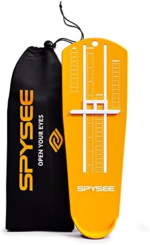 SPY SEE OPEN YOUR EYES Foot Measurement Device Shoe Sizer Measuring Devices US Size Foot Sizer With Bag for Adults Men Women Infants Kids (Orange)