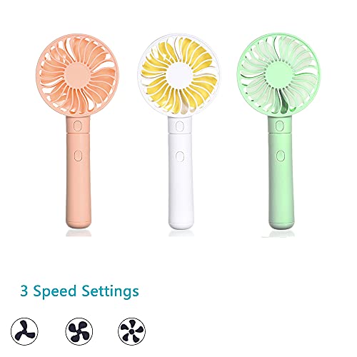 Splenssy Draagbare mini-handheld ventilator 2000 mA powerbank 3 snelheidsinstellingen voor reizen, kamperen en outdoor… - Image 4