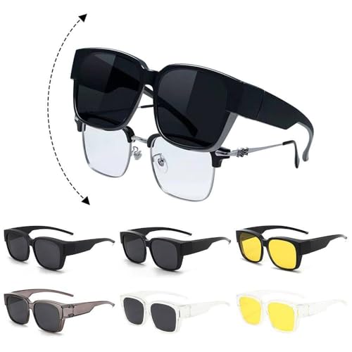 UV Protection That Can Be Worn over Other Glasses Shades Wrap Around Polarized Fit Sunglasses3