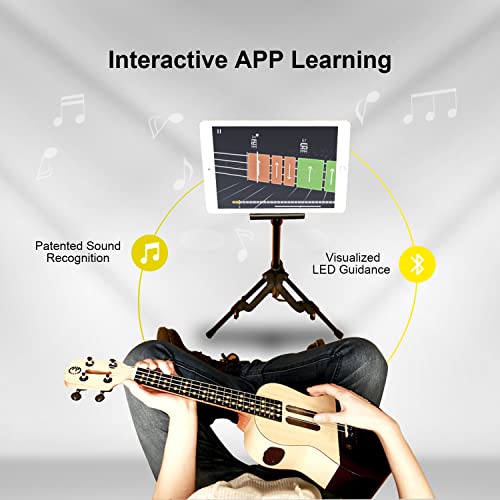 Populele U1 Concert ukulele de 23 pouces ukulélé, APPLICATION intelligente, ukulélé Trousse pour Débutants, Touche 72… - Les Beatles, Paul McCartney, John Lennon, RIngo Starr, George Harrison Populele U1 Concert ukulele de 23 pouces ukulélé, APPLICATION intelligente, ukulélé Trousse pour Débutants, Touche 72… – Image 6