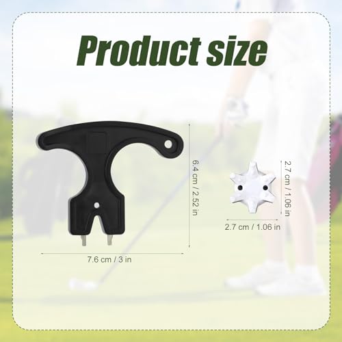 NQEUEPN 31stk Golfspikes, Golfschuh Spikes Schraub mit Golfschuh-Stollenschlüssel Einfache Installation Ersatz von Golfspikes-Stiften für Golfschuhe Golfliebhaber Golfspieler(Weiß, Schwarz)