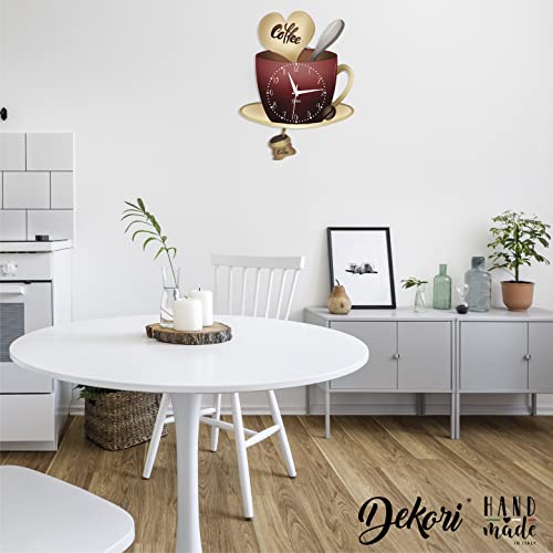 DEKORI Orologio da parete con pendolo, moderno, a