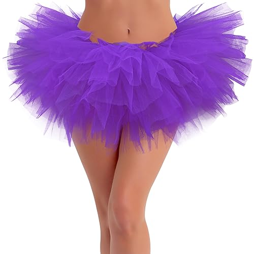 Purple Tutu Skirt for Women Purple Tutus for Women Adult Tutu Skirts for Womens Plus Size Tutus Halloween Witch Costumes