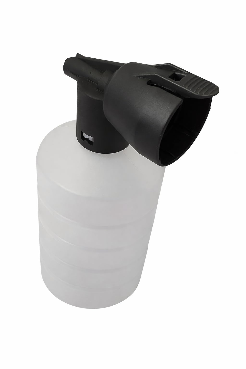 Portable Urinal Bottle with Spout, Translucent White with Black Cap, Travel Toilet Aid