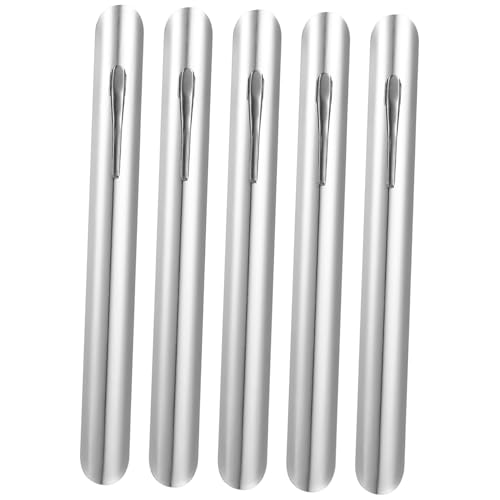 TOYZFRIENDY 5 Piezas Barredora Acero Inoxidable Raspador de Mesa para Restaurante y Hogar Recoge Pan Compacto con Clip para Camisa Herramienta Duradera para Limpieza Rápida y Efectiva