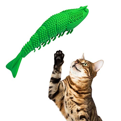 N/A Lindo formato de lagosta de borracha para animais de estimação, escova de dentes para gatos, gat