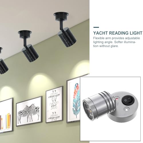 Foco de LED para RV de 3W aplique plateado con ángulo ajustable 3