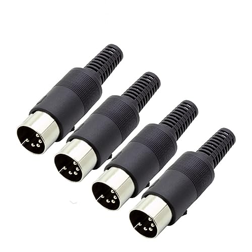 Connecteur DIN 5 broches mâle doté d'un boîtier isolant robuste en plastique