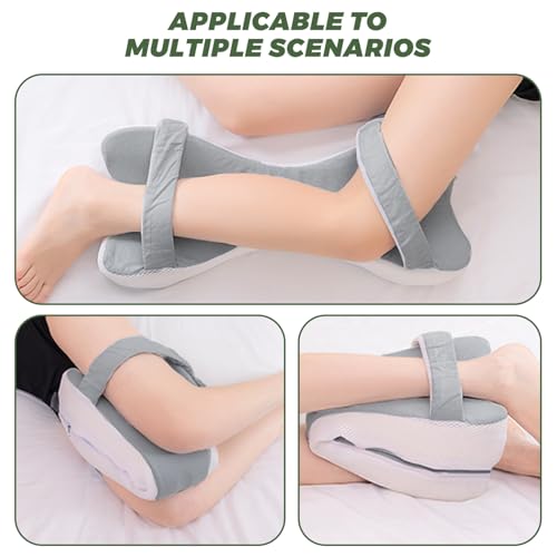 Oreiller de jambe en mousse de forme grise, le confort supérieur d'alignement - 7