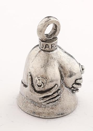 Guardian Bell "Handful Good Luck Bells w/Keyring & Black Velvet Gift Bag | Motorcycle Bell | Good Luck Gift to Friends/Family | Lead-Free Pewter Bike Bell | Made in The USA