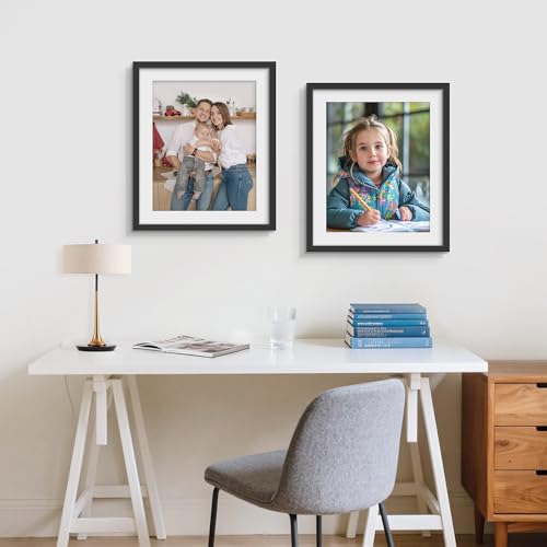 Picrit 20x24 Picture Frame 3 Pack, Black Poster Frame, Display Poster 16 x 20 with Mat or 20 x 24 without Mat for Horizontal or Vertical Wall Mounting