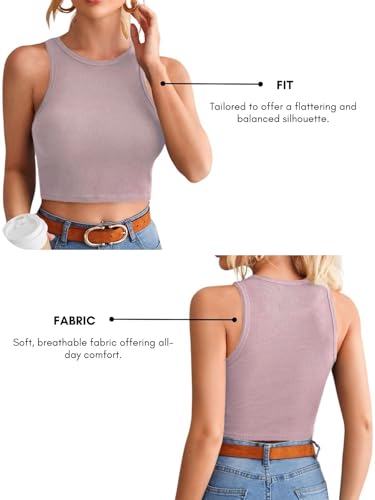 Image of Leriya Fashion Women's & Girls' Solid Asymmetrical Round Neck Cotton & Rayon Crop Top