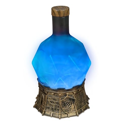 ENHANCE Lámpara de Poción de Hechicero para Juegos con Brebaje Místico Giratorio - Lámpara de Ambiente Tipo Botella de Poción para Inmersión en Juegos de Mesa (Elixir Azul)