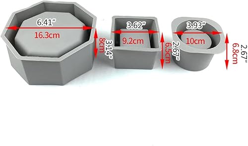 Miniatura 4 de Diarypiece Maceta de hormigón molde de resina epoxi maceta de suculentas molde de silicona