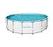 Produktbild Summer Waves Elite Pool Ø550x132 cm Aufstellpool Swimmingpool Rahmenpool Rundpool Ø 5,5 m Rattanoptik Komplettset mit Leiter, Sandfilteranlage und Wartungskit
