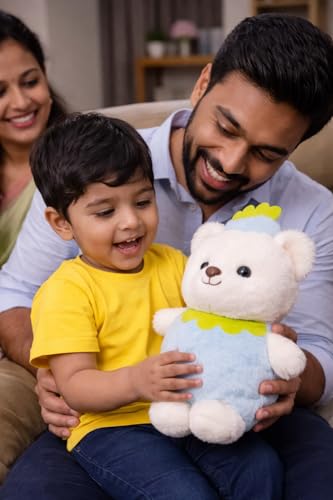 Image of Soft Plush Teddy Bear Toy - Cute Stuffed Animal for Kids, Boys & Girls - Baby Safe, Hugging Doll for Play & Gifting (Color May Vary, 32 cm)