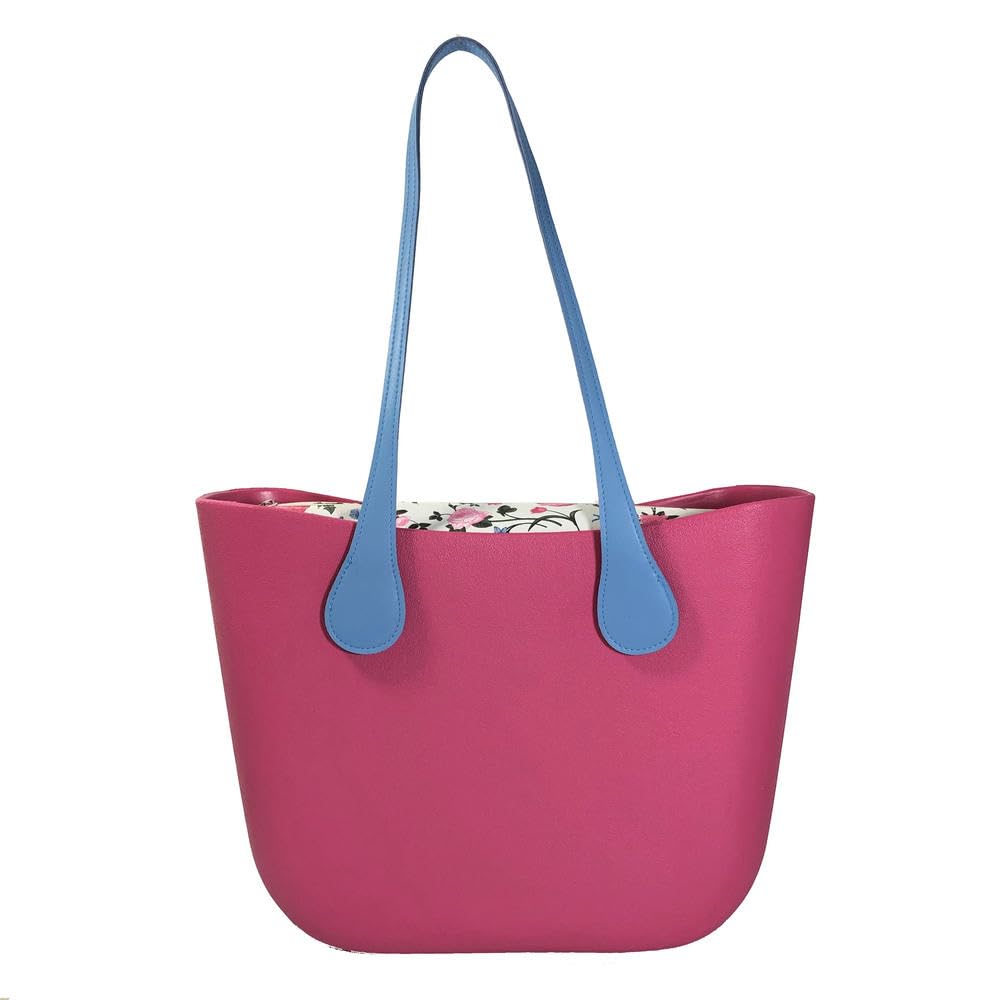 LIUXIN Bolso de Mano 3 en 1 de 85 cm con Asas + Bolso de Mano clásico + Inserto de EVA Impermeable para Playa para Mujer, Bolso de Mano Estilo Obag de Silicona