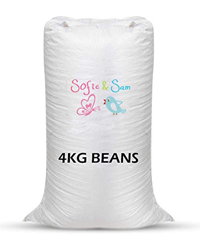 Sofie & Sam, 4KG beans for bean bag filling (4 kg beans - 2800 grams net weight as per indian standards) - White Codra