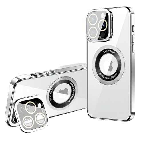 Coque transparente iPhone 15 Plus haut de gamme avec cadre galvanisé chic