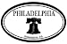 INDIGOS UG Aufkleber Autoaufkleber JDM Die Hart - Philadelphia Pennsylvania Oval Bumper Sticker Liberty Bell 152mmX101mm