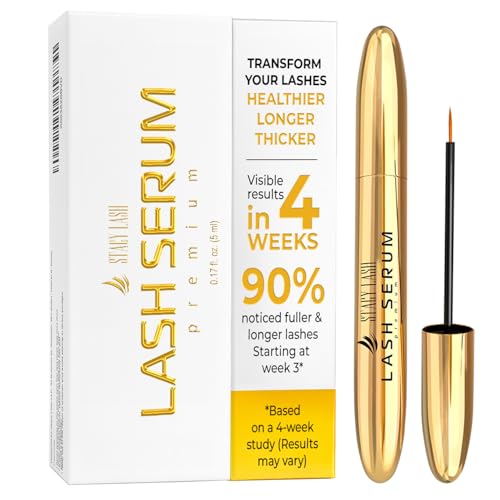 Stacy Lash Growth Serum (0.17fl.oz / 5ml) | Eyebrow & Eyelash Enhancing Serum for Natural Lashes & Brows