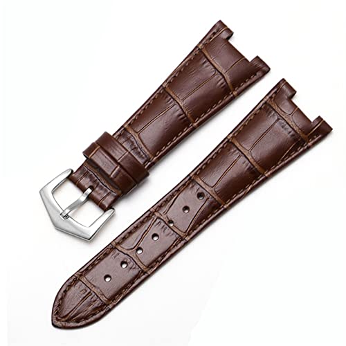 Bracelet montre en cuir véritable pour 5711 encoche 25mm élégance intemporelle