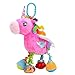 ECCHY Baby Spielzeug Einhorn, Activity-Einhorn Motorikspielzeug zum Aufhängen für Babys und Kleinkinder zum Kuscheln und Fördern, Kinderwagenanhänger Babyspielzeug ab 0 Monate, Geschenke zur Geburt